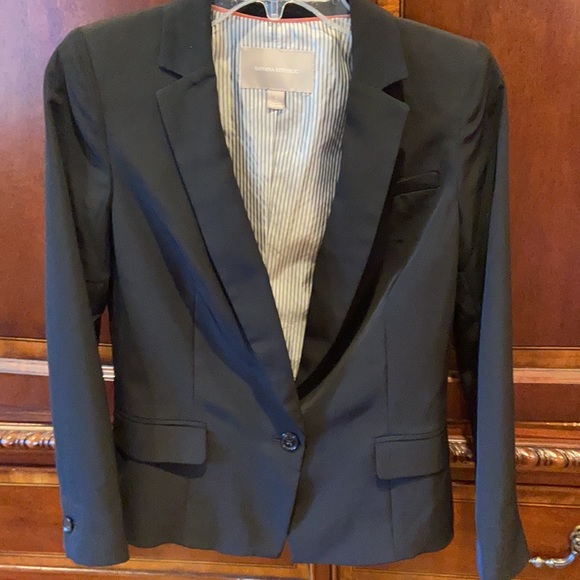 NWOT Banana Republic woven soft black blazer - Picture 5 of 10